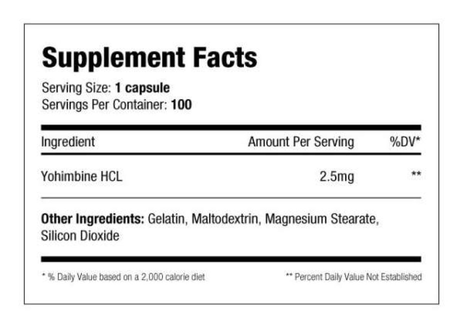 Fat Burners * | Top 10 Sns Yohimbine 2.5 Fat Burners