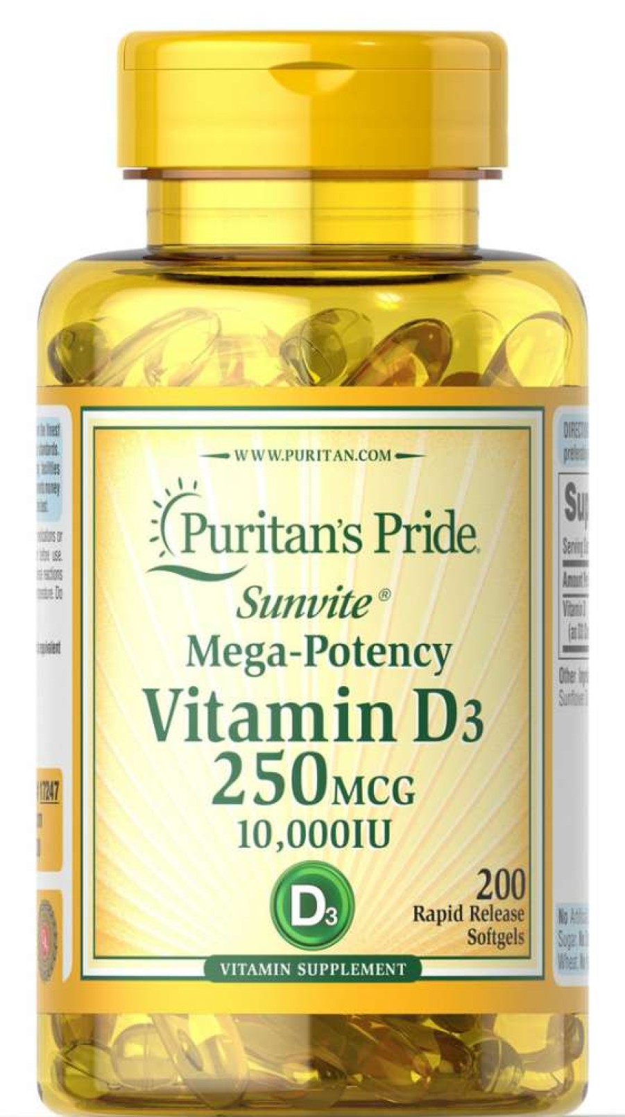 Vitamins & Minerals * | Cheap Puritans'S Pride Puritan'S Pride Vitamin D3