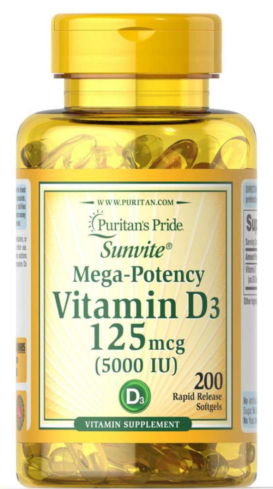 Vitamins & Minerals * | Cheap Puritans'S Pride Puritan'S Pride Vitamin D3