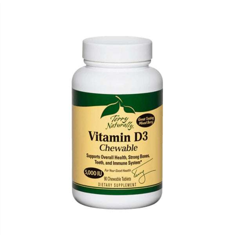 Vitamins & Minerals * | Cheap Terry Naturally Vitamin D3 5,000Iu (90 Chewables)