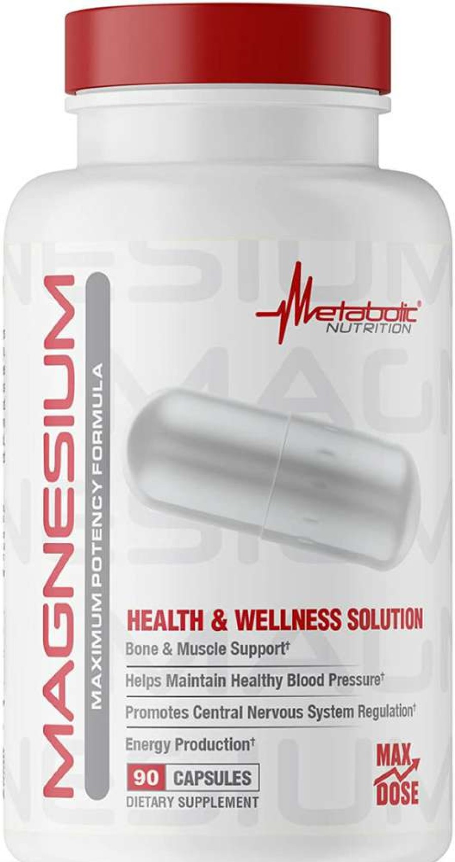 Vitamins & Minerals * | Top 10 Metabolic Nutrition Magnesium (90 Caps) Vitamins & Minerals