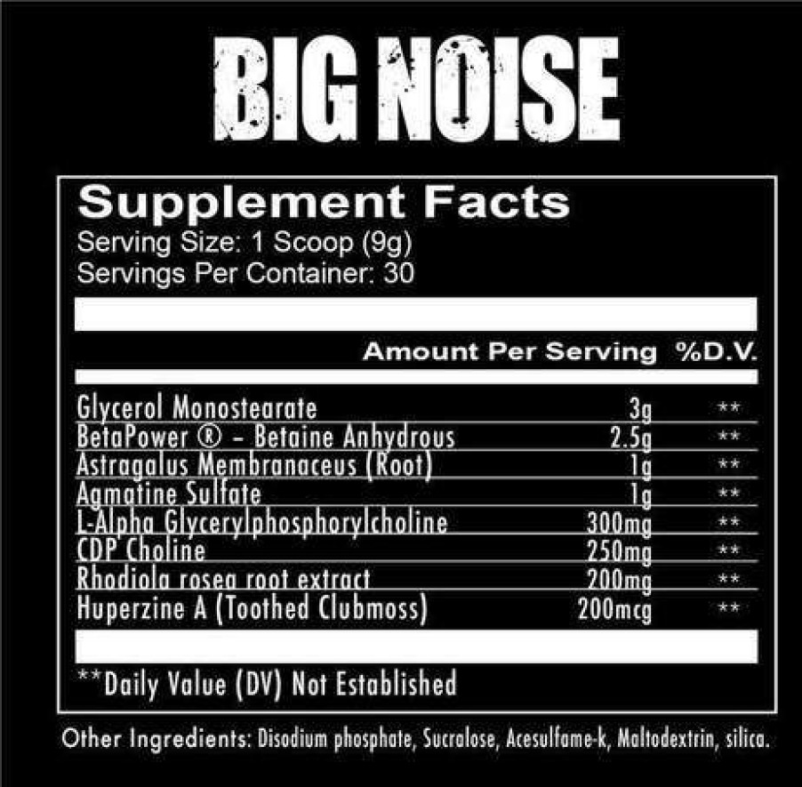 Pre-Workout * | Best Sale Pre-Workout Redcon1 Big Noise (30 Servings)