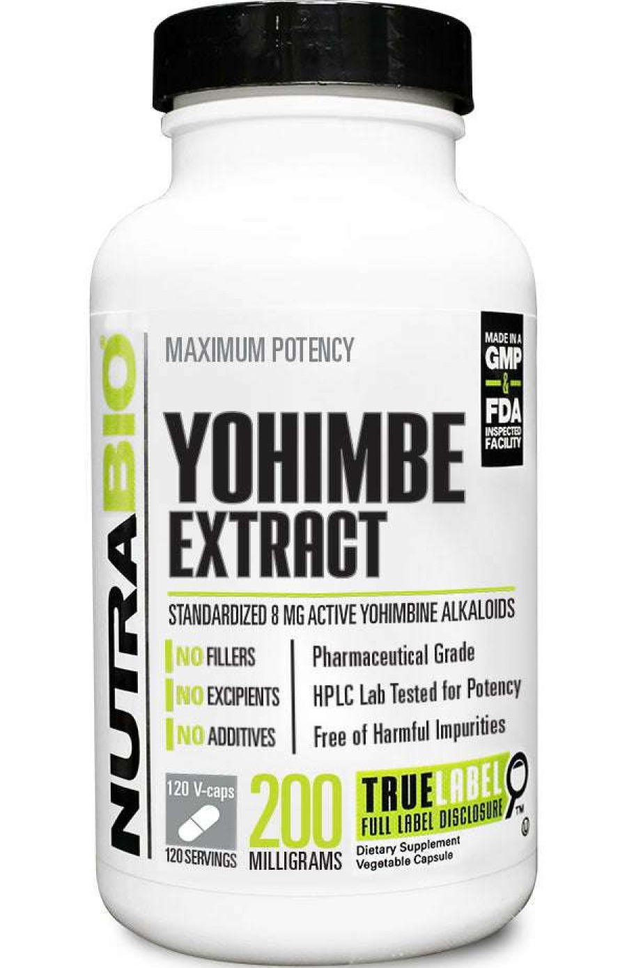 Fat Burners * | Promo Nutrabio Yohimbe Extract (8 Mg)