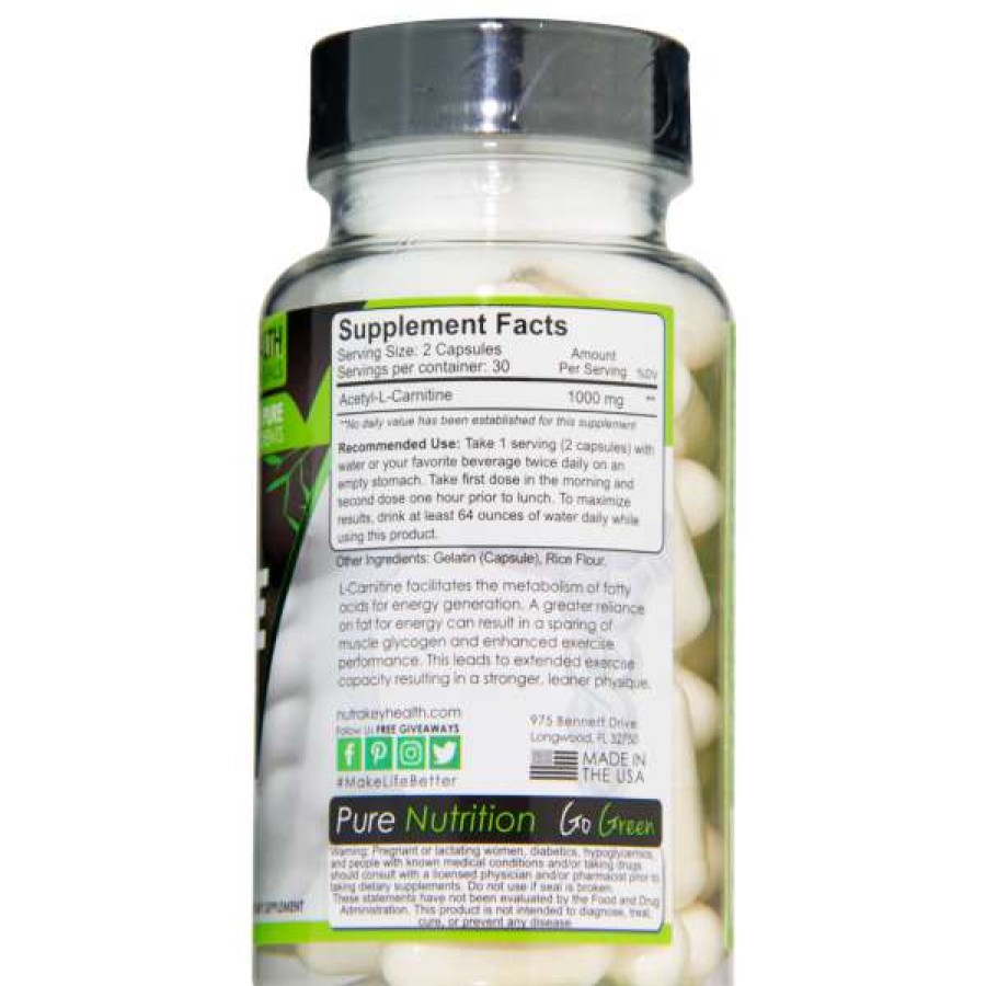 Fat Burners * | Best Deal Amino Acids / Intraworkout Nutrakey Carnitine (60 Caps)