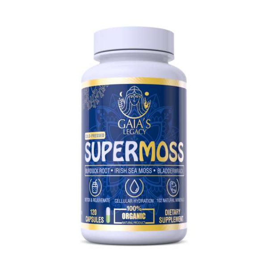 Vitamins & Minerals * | Best Pirce Gaia'S Legacy Supermoss Organic Seamoss Blend 60 Servings 120 Caps