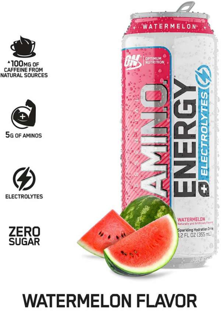 Amino Acids / Intraworkout * | Promo Amino Acids / Intraworkout Optimum Nutrition Sparkling Amino Energy Rtd