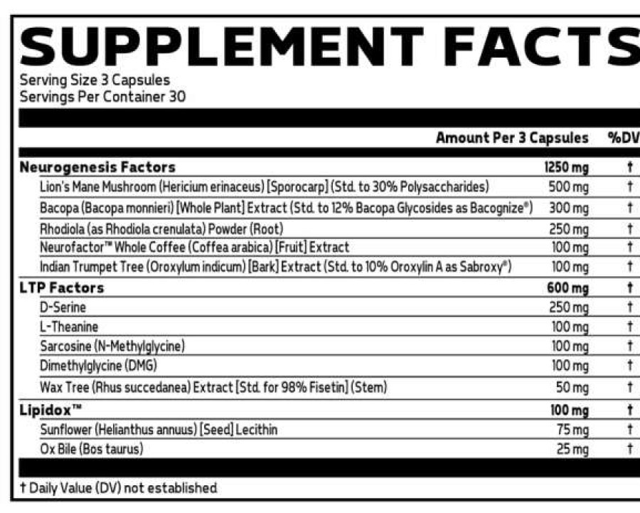 Nootropics & Focus * | Best Sale Nootropics & Focus Glaxon Neuro 365 (90 Caps)