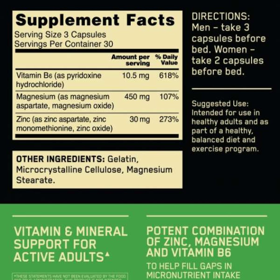 Vitamins & Minerals * | Best Reviews Of Optimum Nutrition Zma Vitamins & Minerals