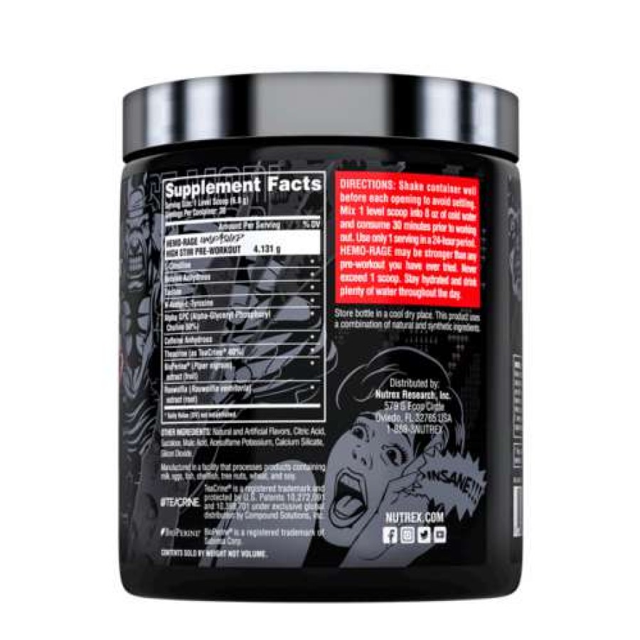 Pre-Workout * | Budget Nutrex Hemo-Rage Unleashed 30 Servings Orange Mango Pre-Workout