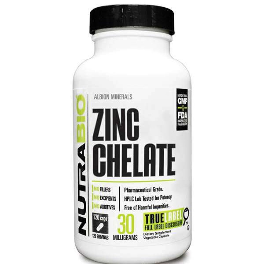 Vitamins & Minerals * | Best Reviews Of Nutrabio Zinc Chelate (120 Caps) Vitamins & Minerals