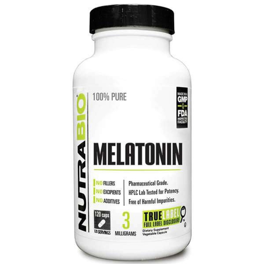 Nootropics & Focus * | Wholesale Nutrabio Melatonin (120 Caps)