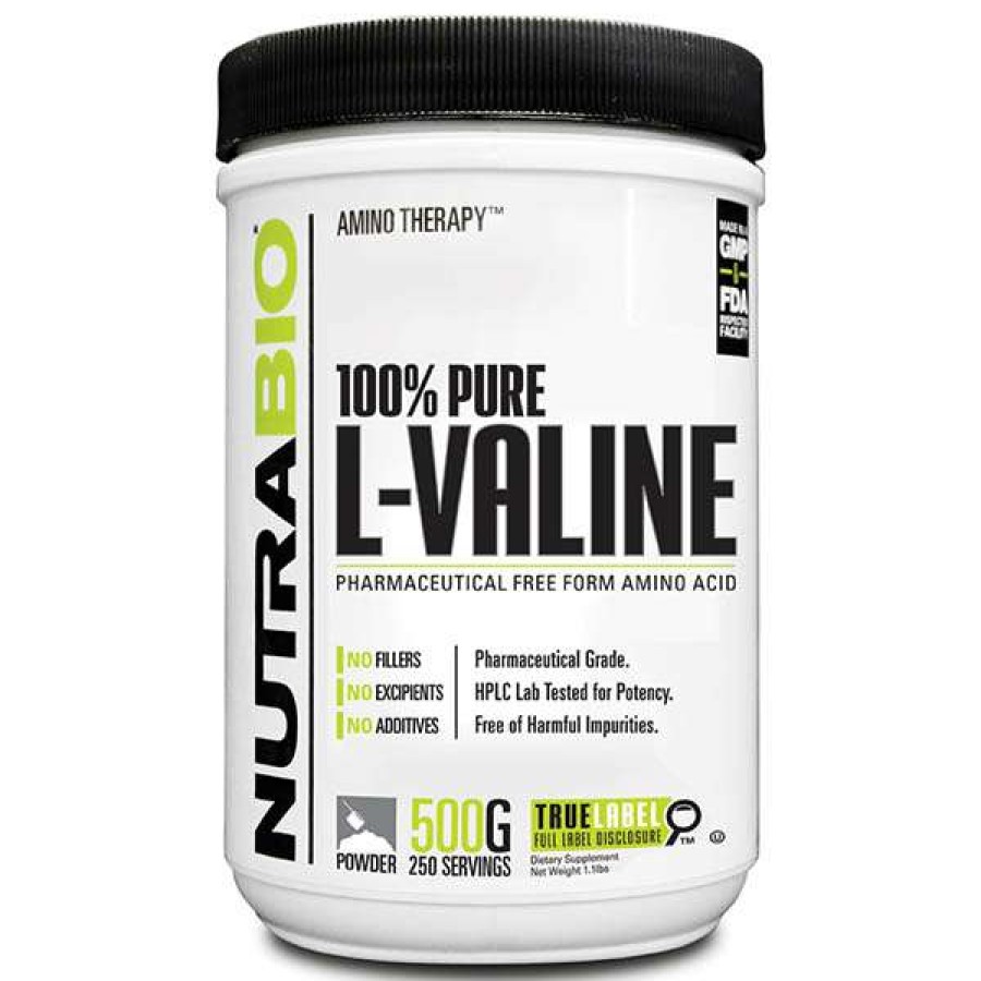 Amino Acids / Intraworkout * | Flash Sale Nutrabio 100% Pure L-Valine (500G) Amino Acids / Intraworkout