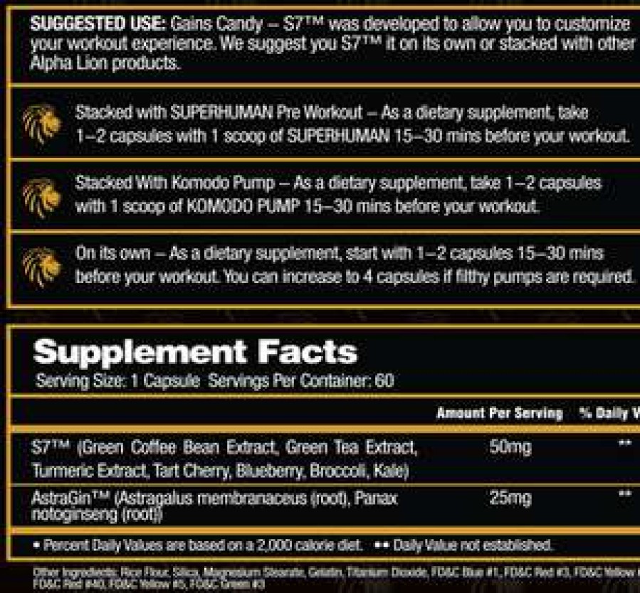 Pre-Workout * | Wholesale Alpha Lion S7 Gains Candy Pre-Workout