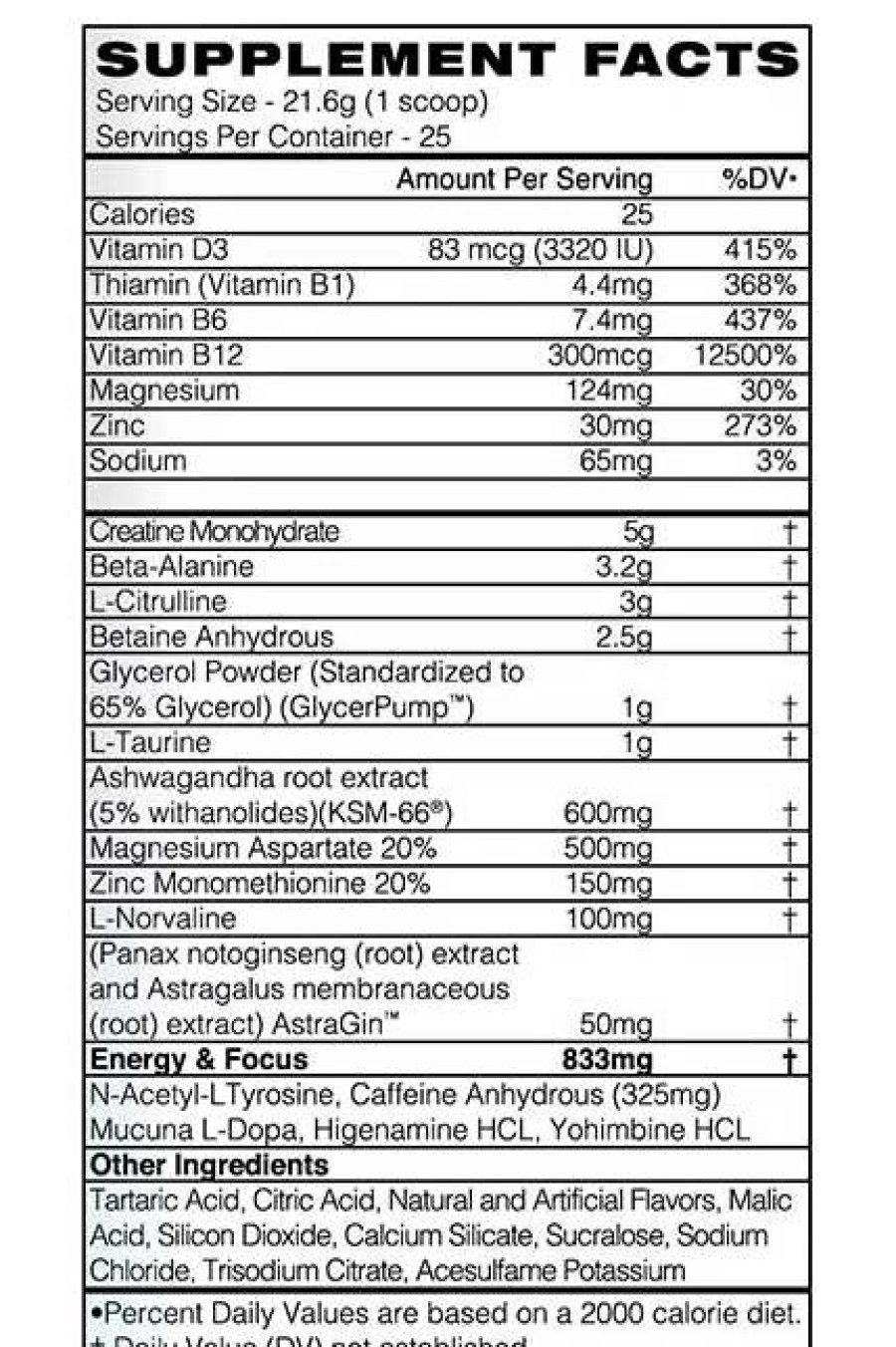 Pre-Workout * | Budget Pre-Workout Blackmarket Labs Bulk