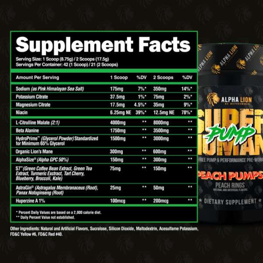 Pre-Workout * | Cheap Pre-Workout Alpha Lion Superhuman Pump