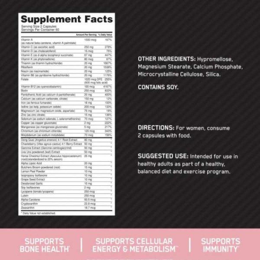 Vitamins & Minerals * | Best Reviews Of Optimum Nutrition Opti-Women